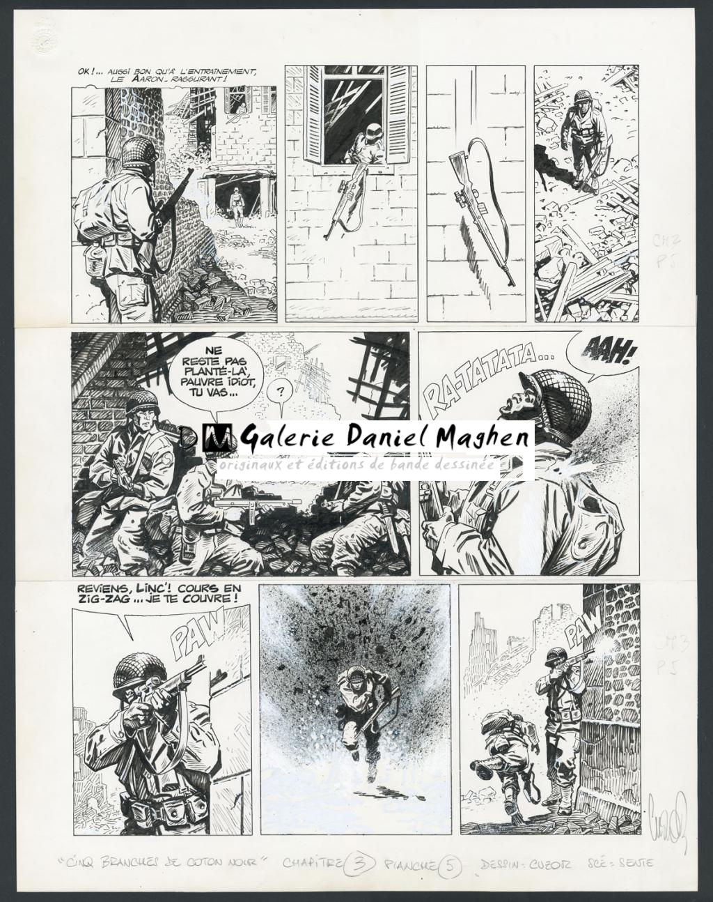 Planche originale n°5, chapitre 3 - Steve Cuzor - Encre de Chine et rehauts de gouache blanche sur p - 5542