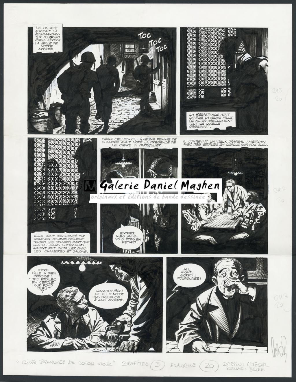 Planche originale n°20, chapitre 3 - Steve Cuzor - Encre de Chine et rehauts de gouache blanche sur p - 5541