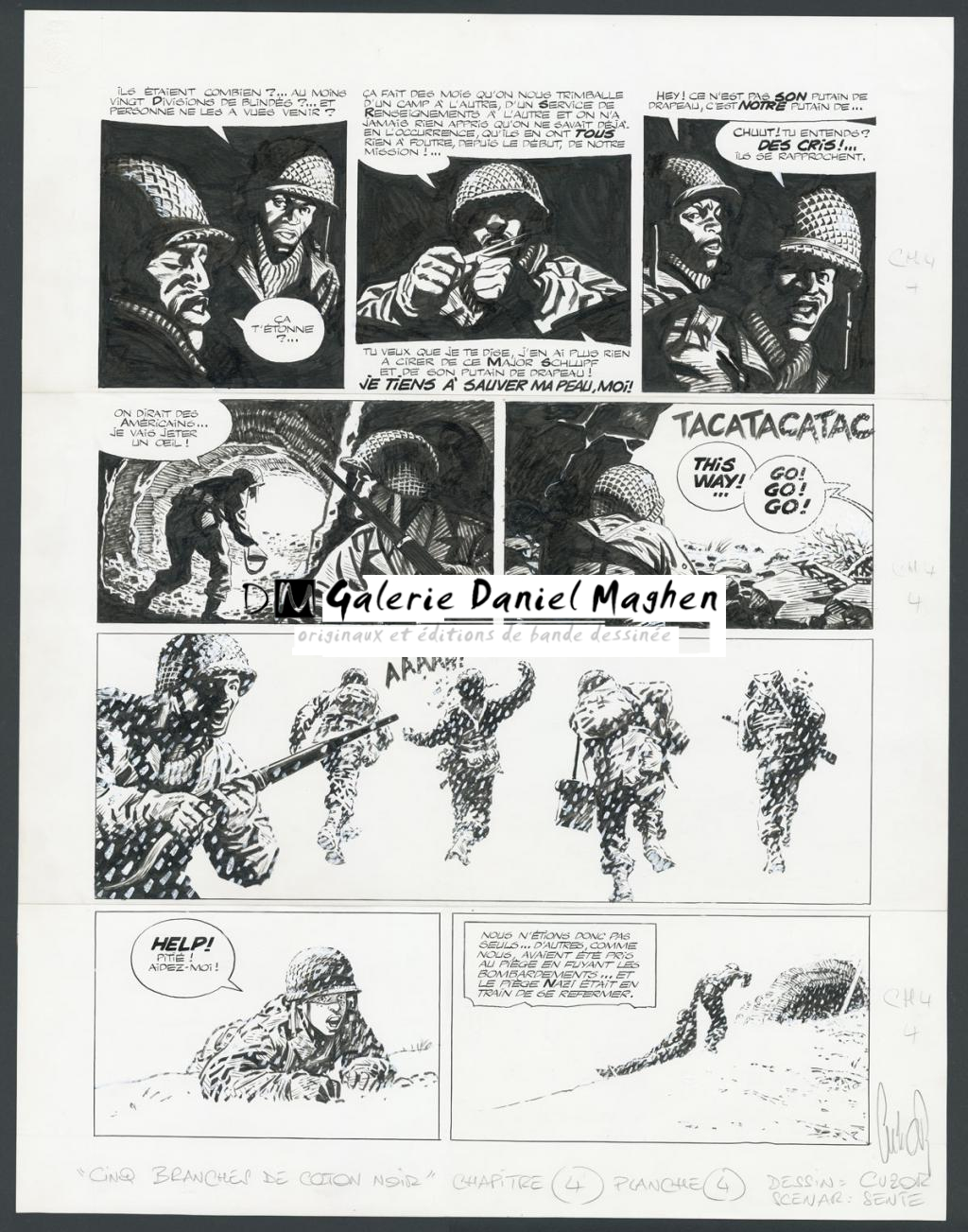 Planche originale n°4, chapitre 4 - Steve Cuzor - Encre de Chine et rehauts de gouache blanche sur p - 5540