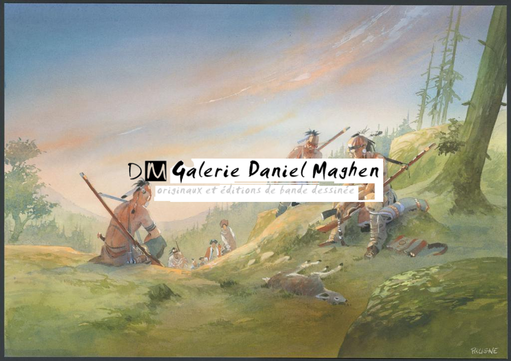 Illustration originale n°7 - Patrick Prugne - Aquarelle et crayon sur papier - 5856