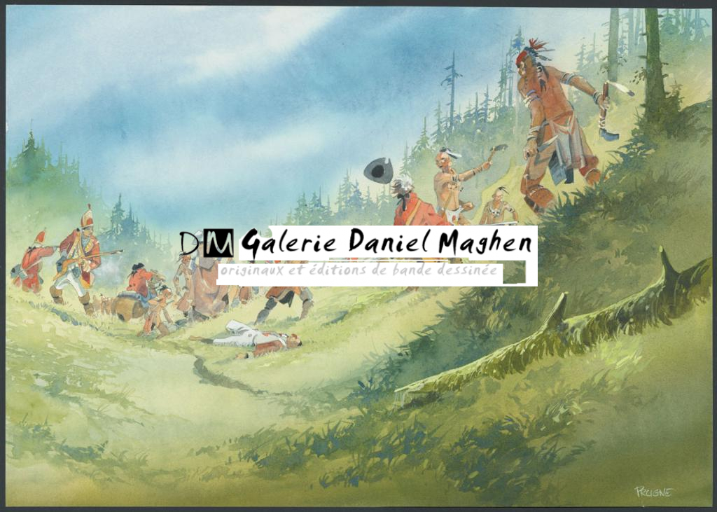 Illustration originale n°10 - Patrick Prugne - Aquarelle et crayon sur papier - 5857