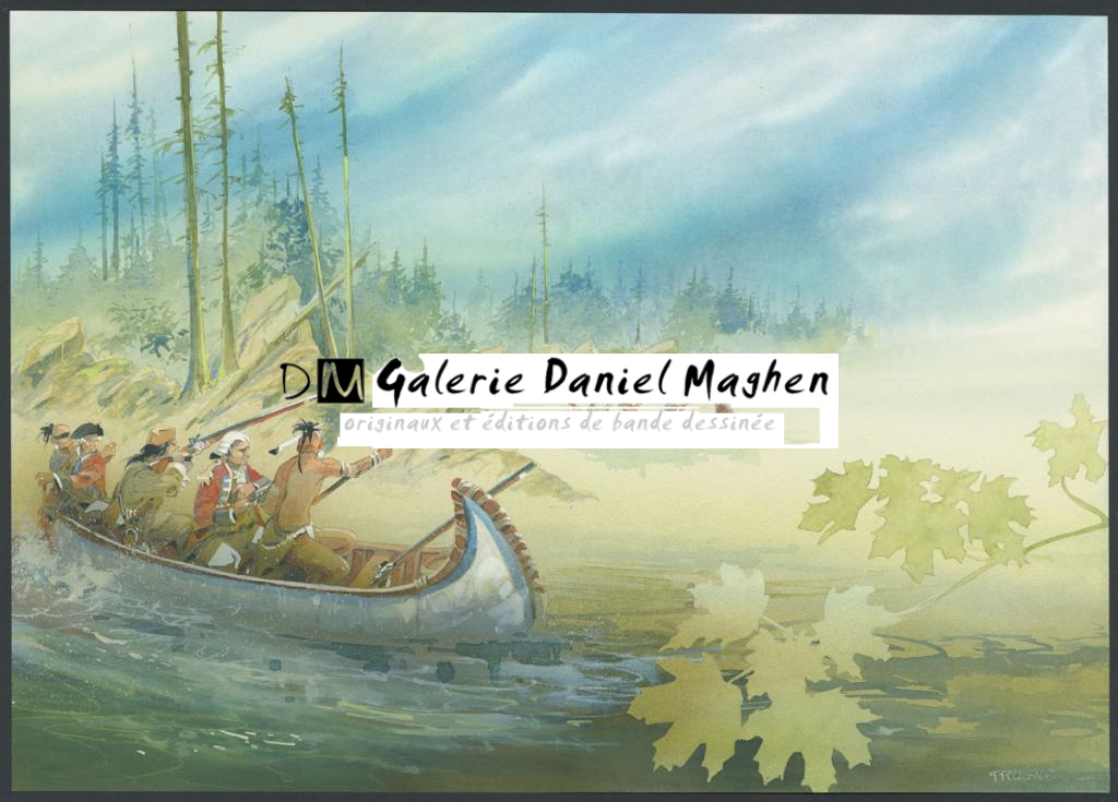 Illustration originale n°11 - Patrick Prugne - Aquarelle et crayon sur papier - 5858