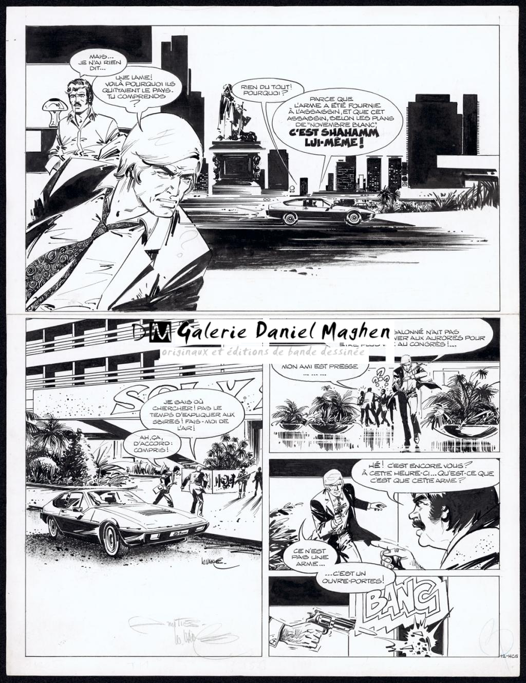 Planche originale  n°12 de l'histoire A un poil près... - William Vance - Encre de Chine sur papier - 5623