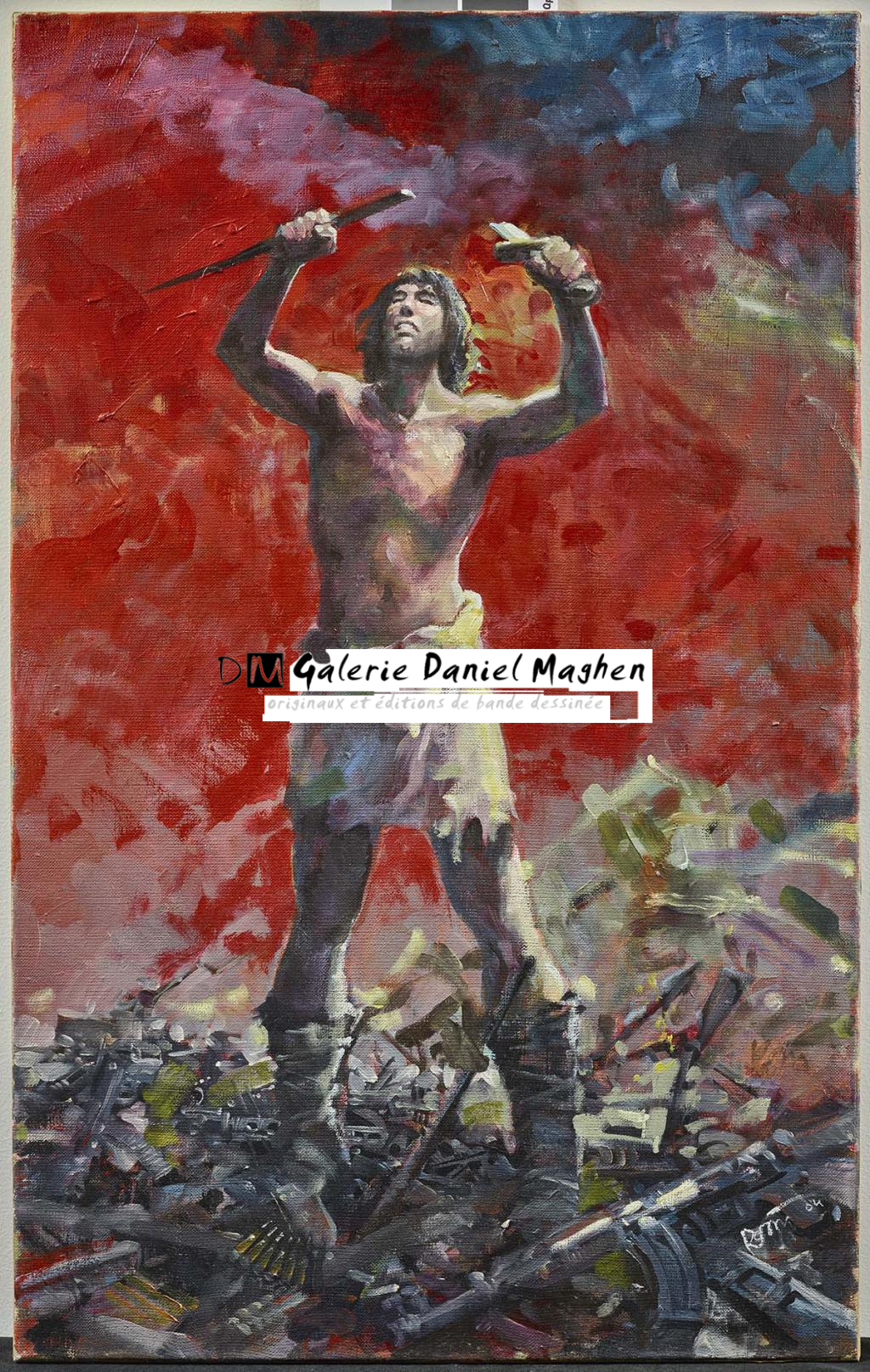 Peinture originale réalisée à l'occasion d'une campagne pour Amnesty International en 2004 - Grzegorz Rosinski - Acrylique sur toile - 6126