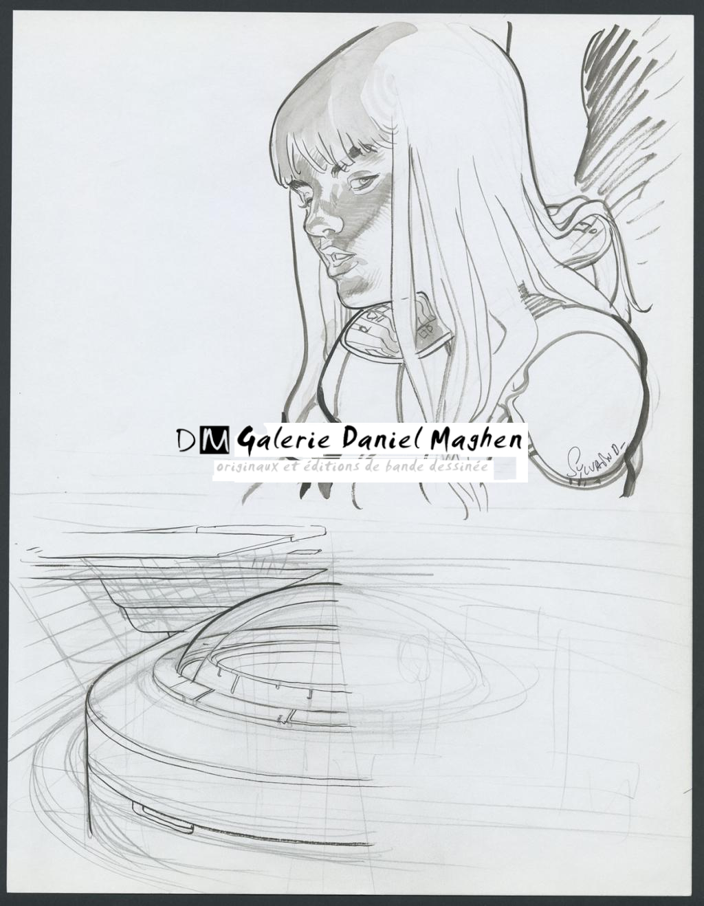 Portrait de Laureline
Concept pour le film Valérian et la cité des mille planètes de Luc Besson - Sylvain Despretz - Encre de Chine et mine de plomb sur papier - 4313