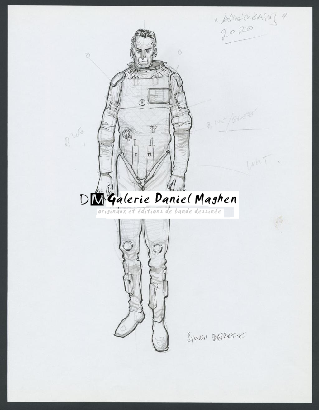 Américains 2020"
Concept pour le film Valérian et la cité des mille planètes de Luc Besson - Sylvain Despretz - Encre de Chine et mine de plomb sur papier - 4238