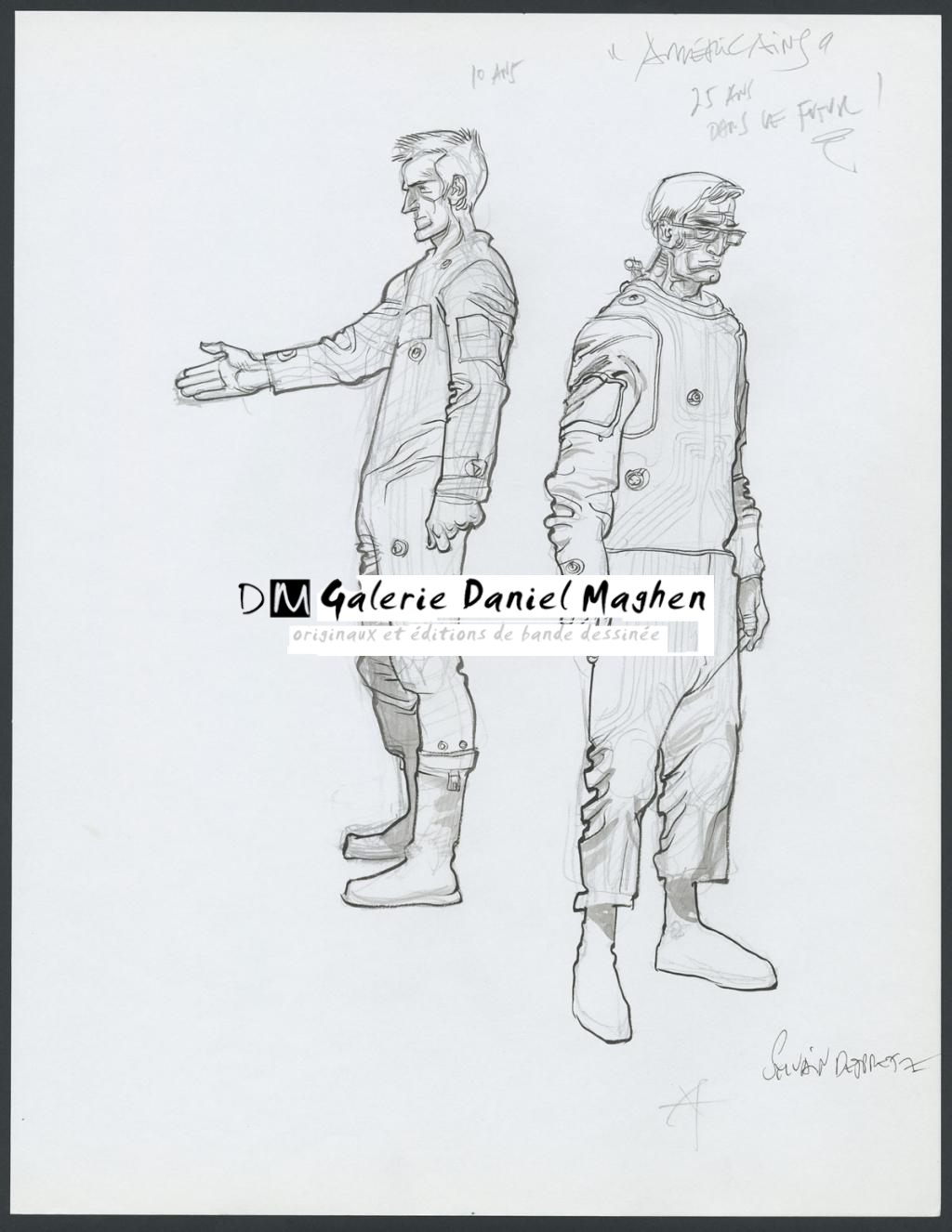 Américains"
Concept pour le film Valérian et la cité des mille planètes de Luc Besson - Sylvain Despretz - Encre de Chine et mine de plomb sur papier - 4239