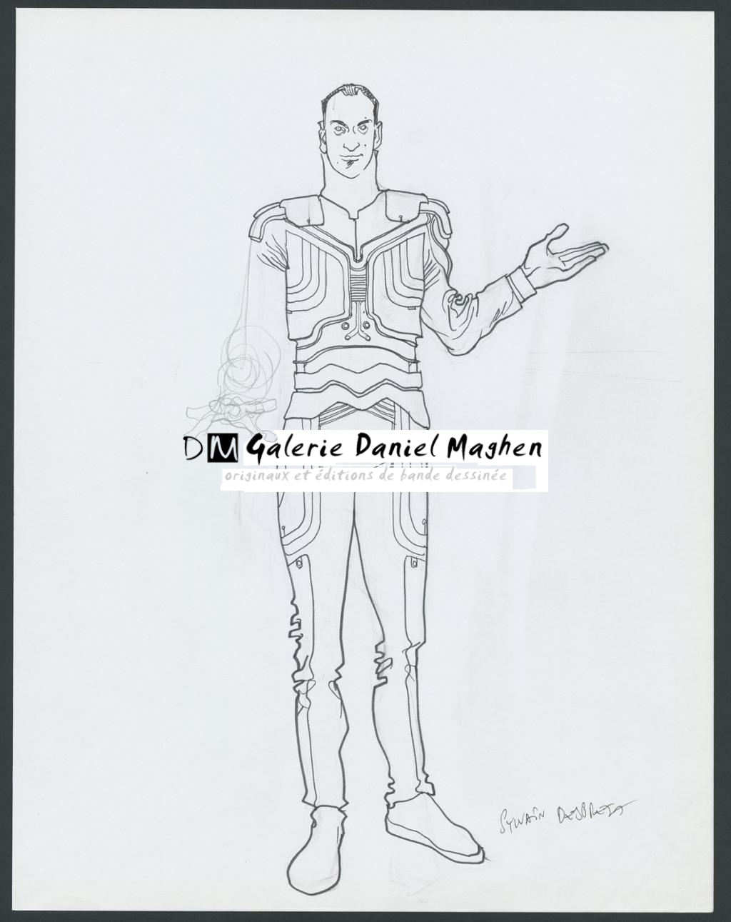 Concept pour le film Valérian et la cité des mille planètes de Luc Besson - Sylvain Despretz - Encre de Chine et mine de plomb sur papier - 4241