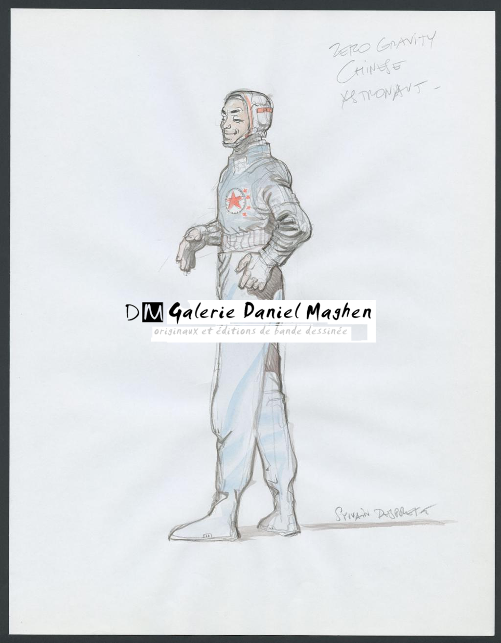 Zero gravity chinese astronaut"
Concept pour le film Valérian et la cité des mille planètes de Luc Besson - Sylvain Despretz - Mine de plomb et aquarelle sur papier - 4243