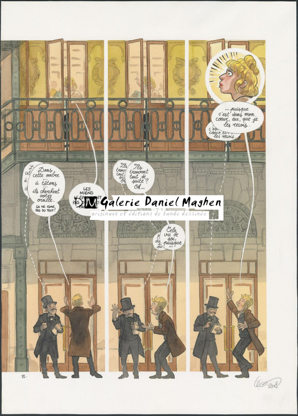 Planche originale n°32 - Leonard Chemineau - Encre de Chine et encre de couleur sur papier - 4535