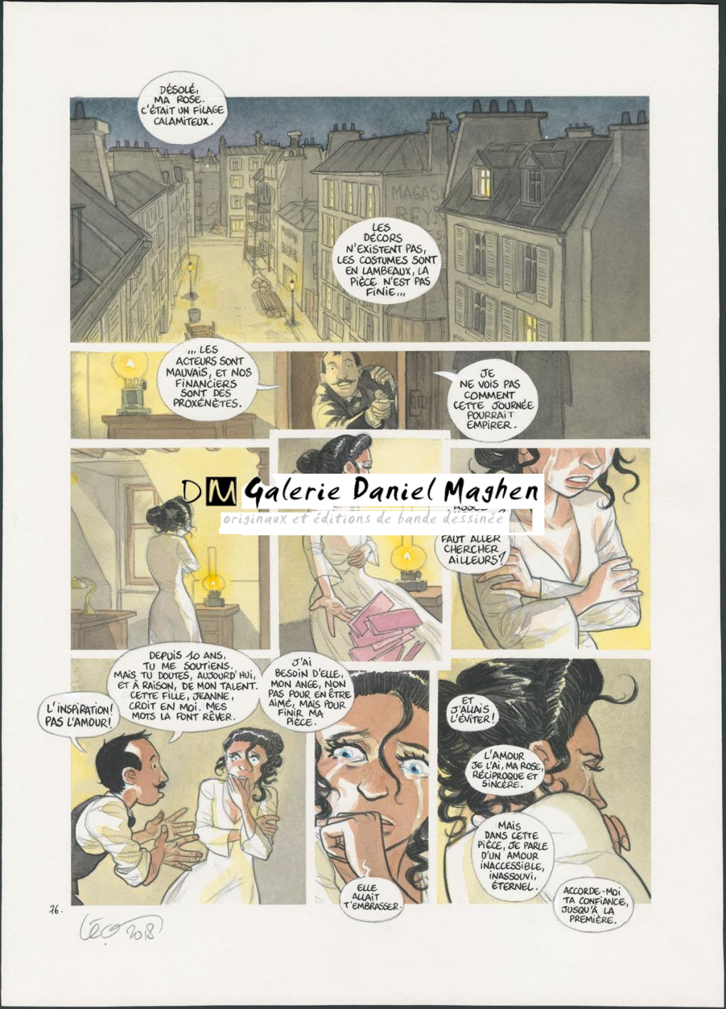 Planche originale n°76 - Leonard Chemineau - Encre de Chine et encre de couleur sur papier - 4540