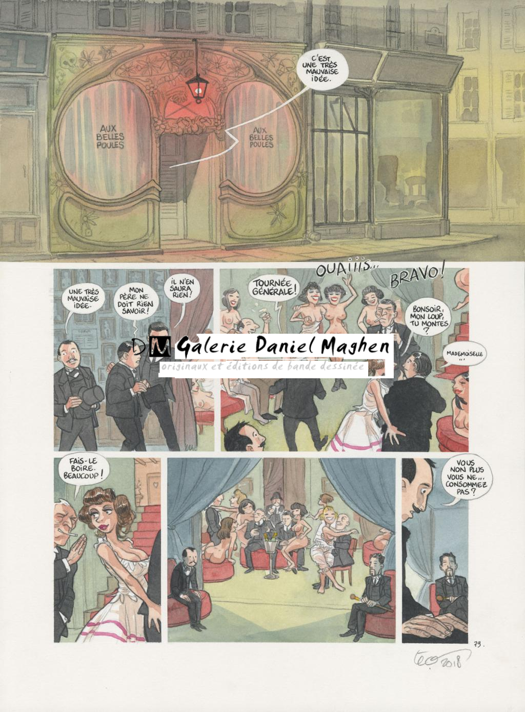 Planche originale n°79 - Leonard Chemineau - Encre de Chine et encre de couleur sur papier - 4541