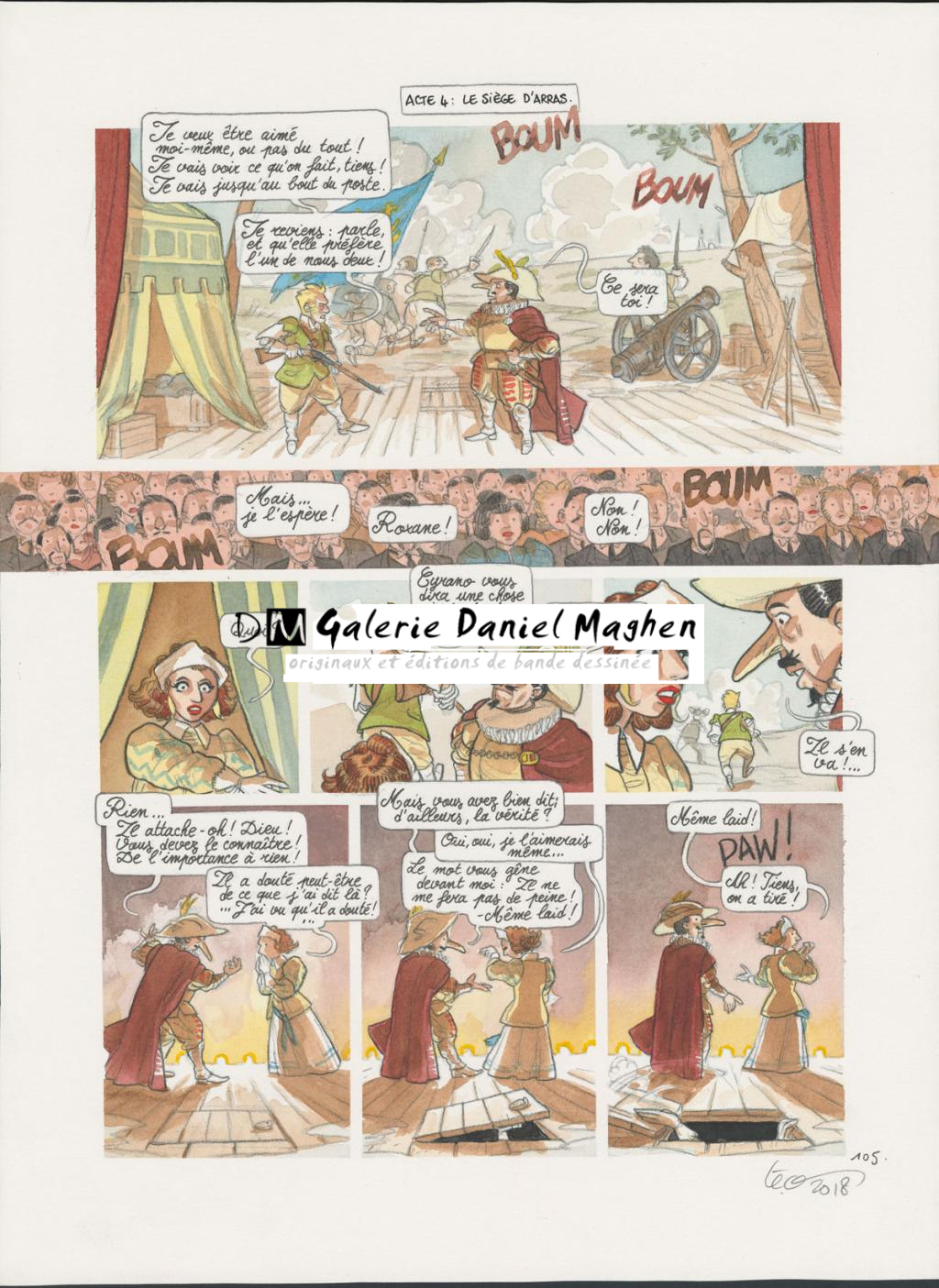 Planche originale n°105 - Leonard Chemineau - Encre de Chine et encre de couleur sur papier - 4542