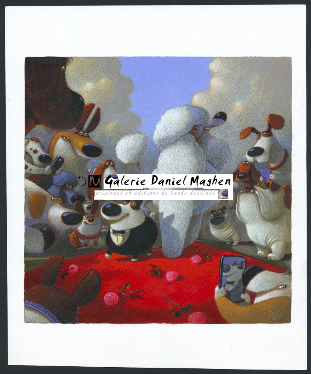 Illustration originale - Frédéric Pillot - Acrylique rehaussée de craie - 6227