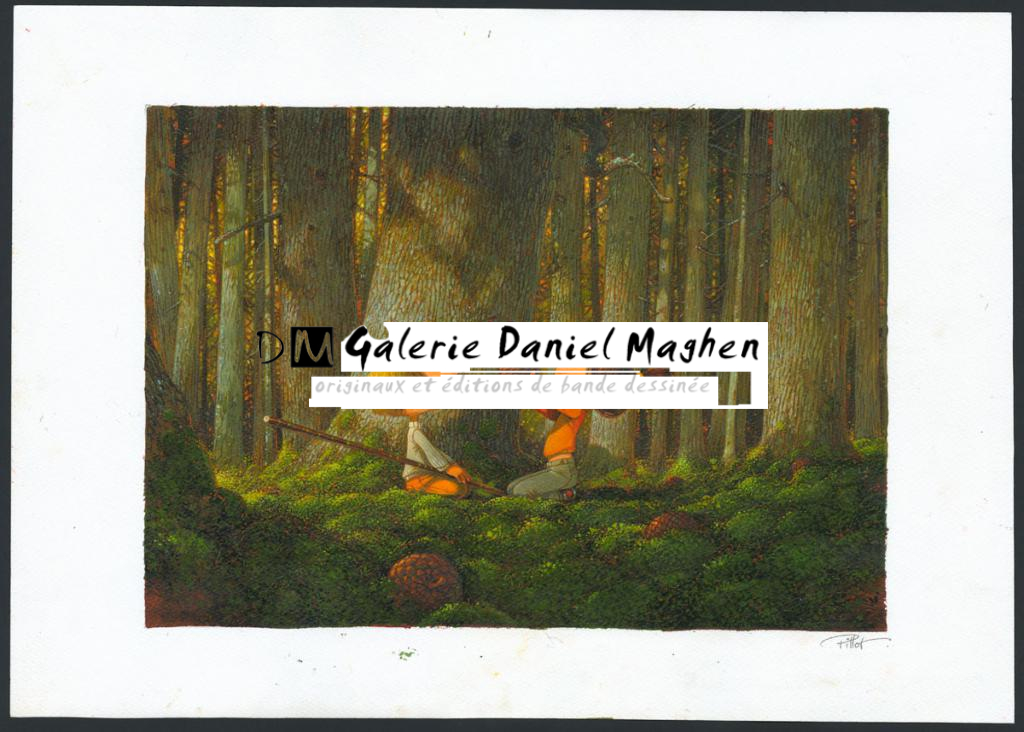 Illustration originale - Frédéric Pillot - Acrylique rehaussée de craie - 6253