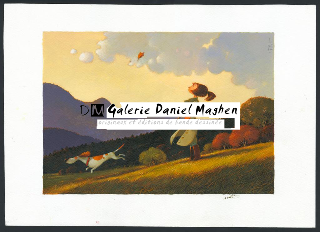 Illustration originale - Frédéric Pillot - Acrylique rehaussée de craie - 4813