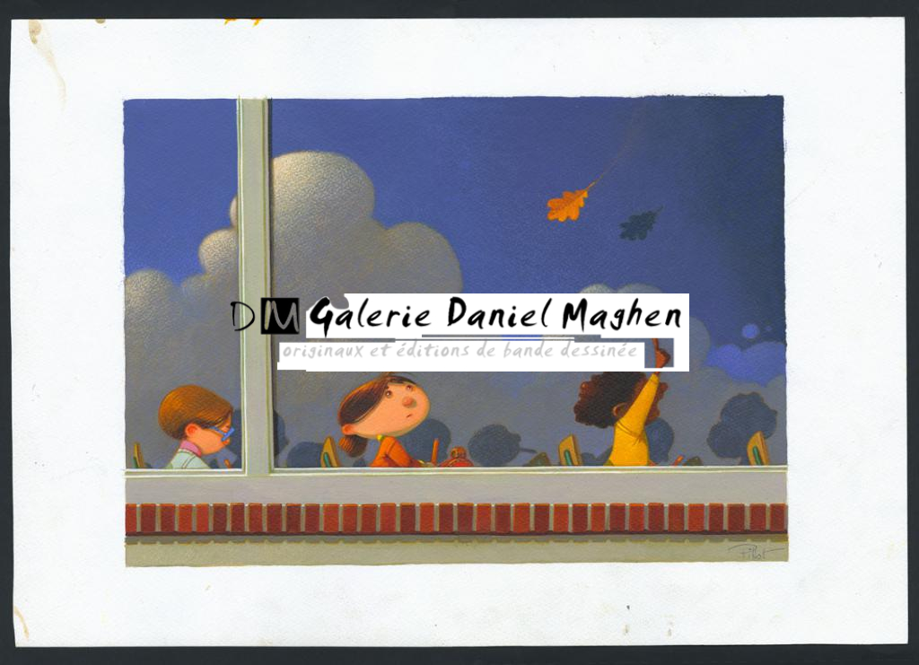 Illustration originale - Frédéric Pillot - Acrylique rehaussée de craie - 4814