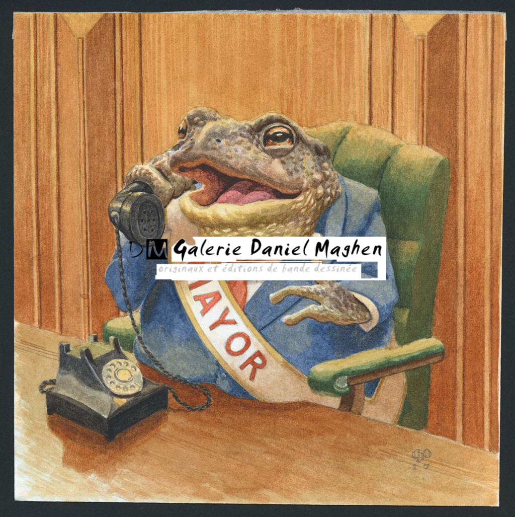 Illustration originale, The Mayor - Christopher Dunn - Aquarelle sur papier - 4727