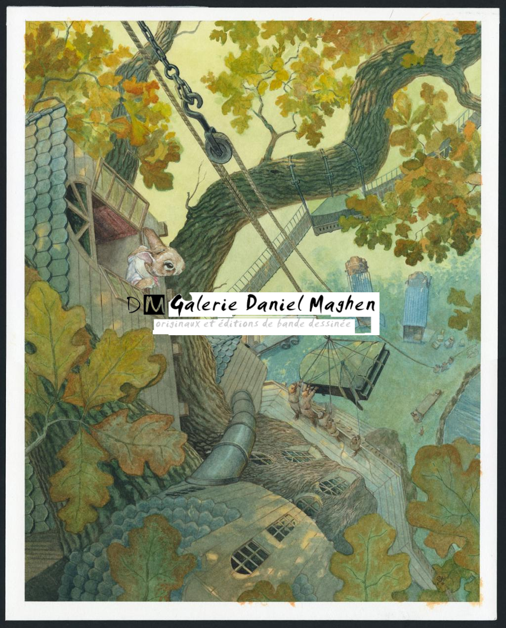 Illustration originale,Piano Delivery - Christopher Dunn - Aquarelle sur papier - 4735