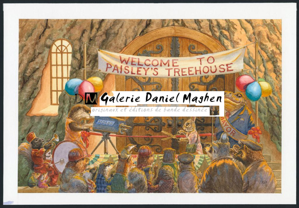 Illustration originale, The grand Opening - Christopher Dunn - Aquarelle sur papier - 4749