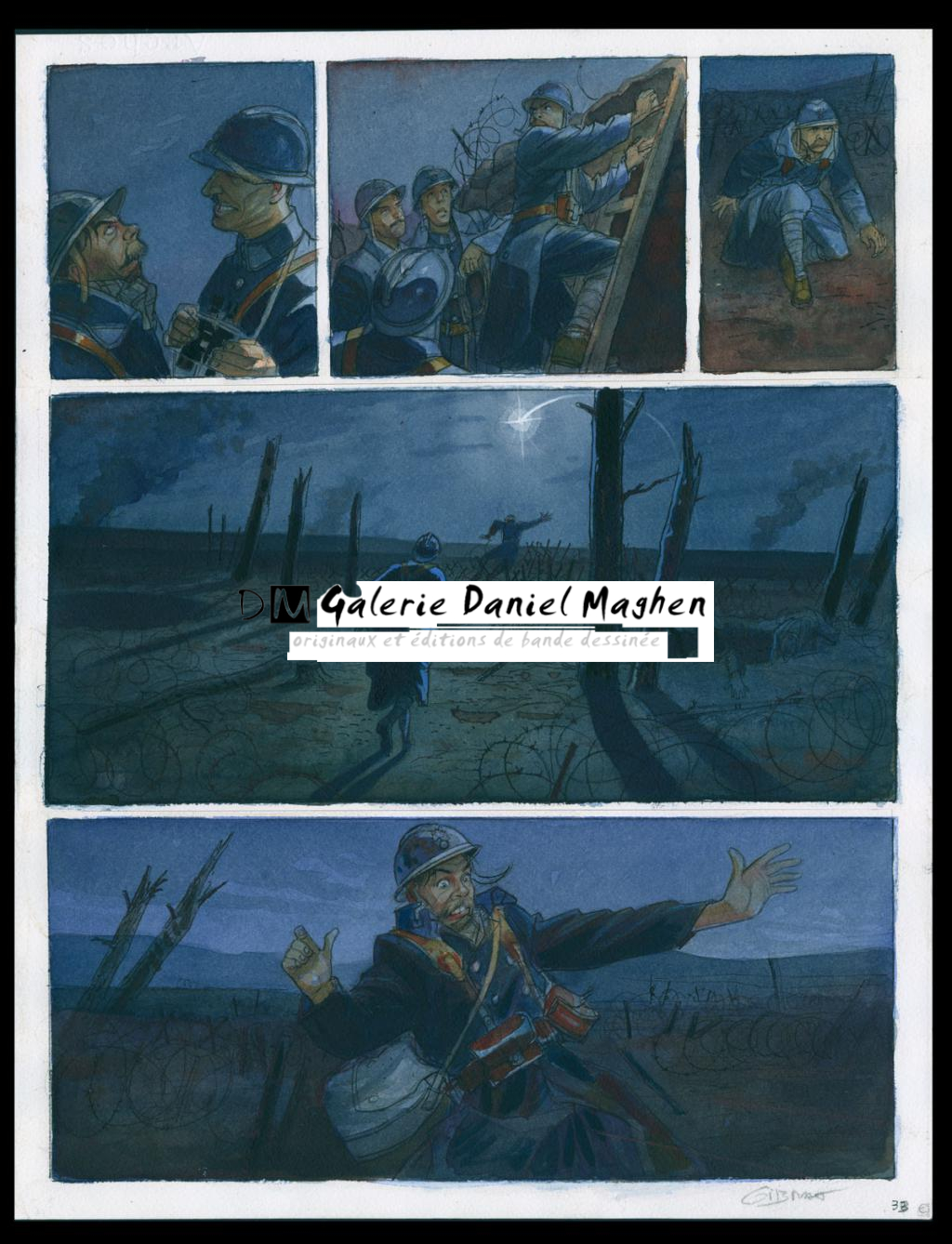 Planche originale n°35 - Jean-Pierre Gibrat - Encre de Chine et encre de couleur sur papier - 6136