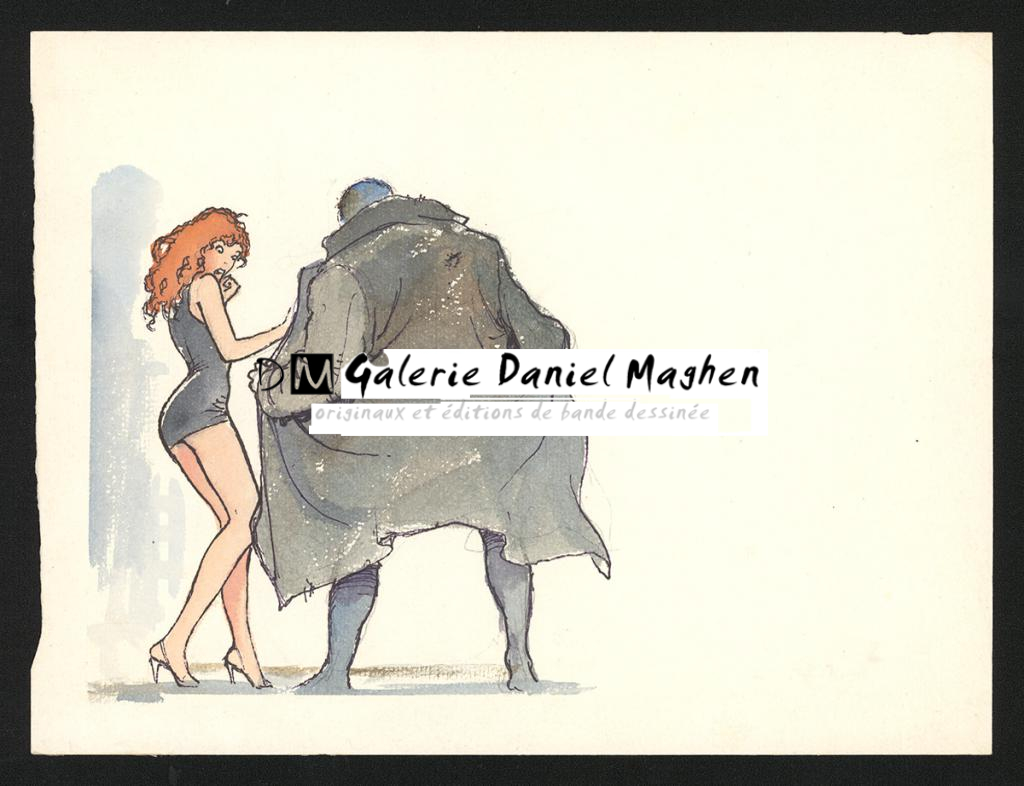 Illustration originale - Milo Manara - Technique mixte sur papier - 6448