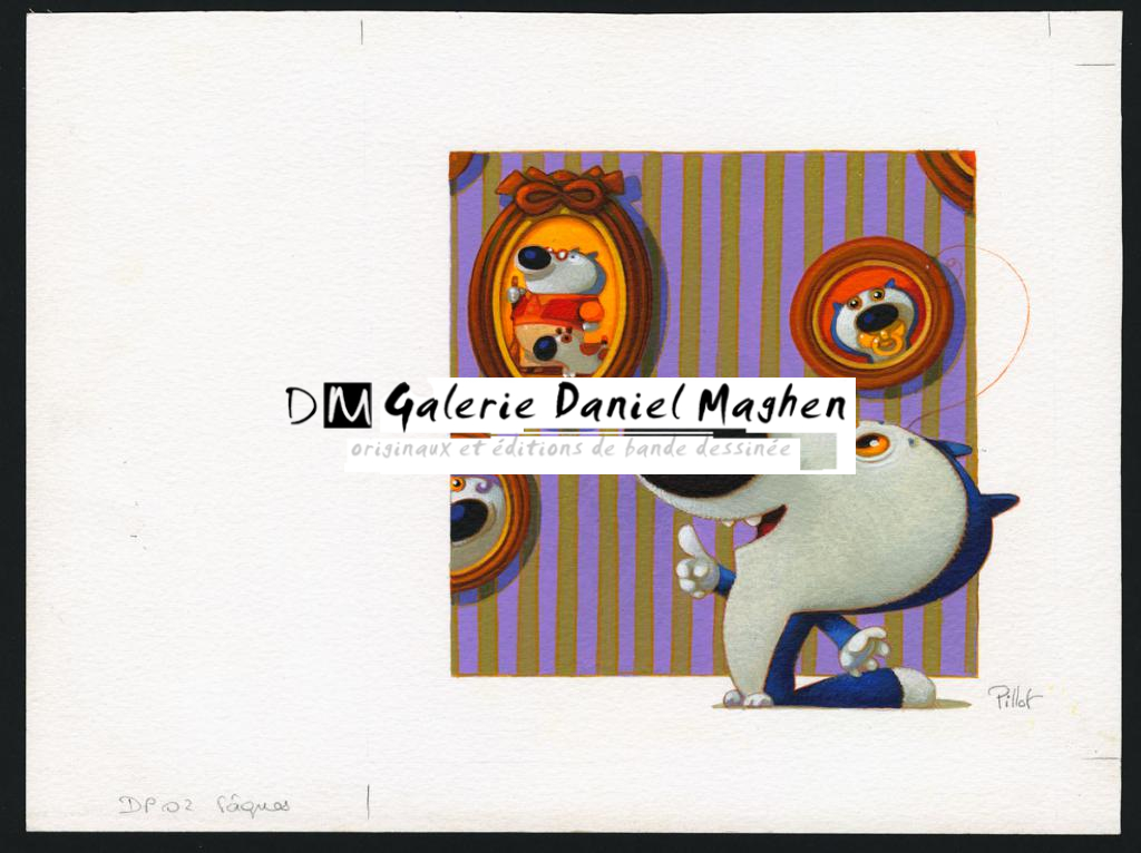 Illustration originale - Frédéric Pillot - Acrylique rehaussée de craie - 4826