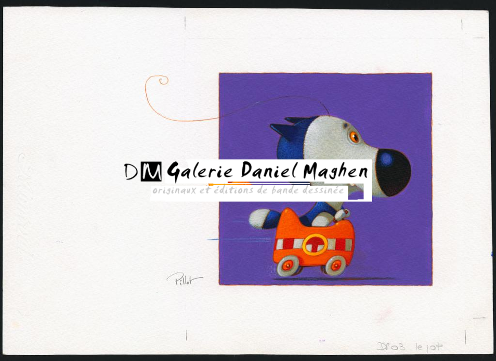 Illustration originale - Frédéric Pillot - Acrylique rehaussée de craie - 4828