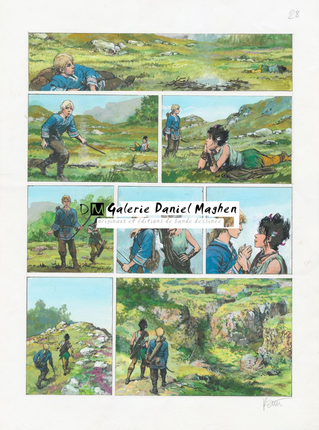 Planche originale n°28 - Grzegorz Rosinski - Aquarelle et encre de couleur sur papier - 6048