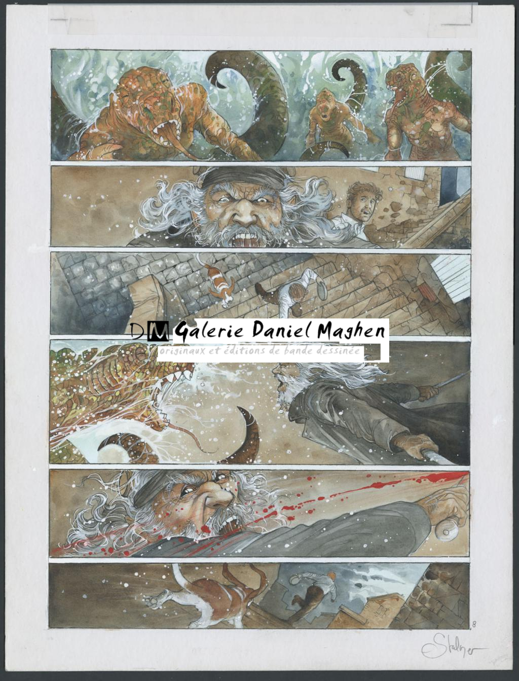 Planche originale n°8 - Eric Stalner - Technique mixte sur contrecollé - 4806