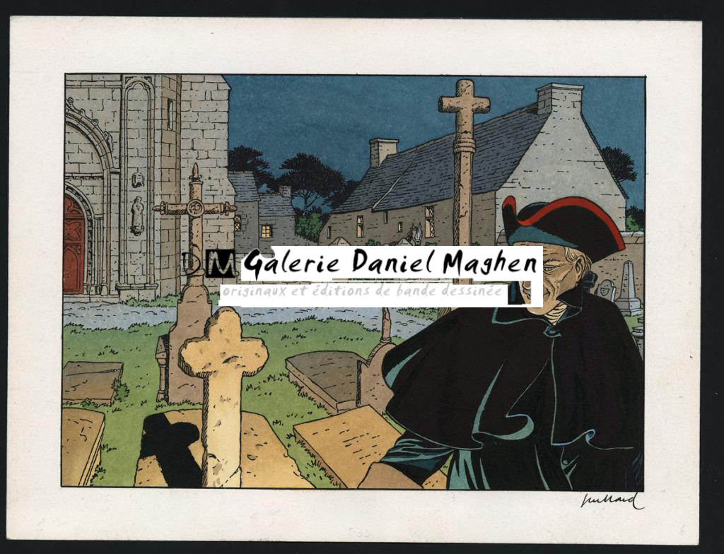 Illustration originale - André Juillard - Encre de Chine et encre de couleur sur papier - 6234