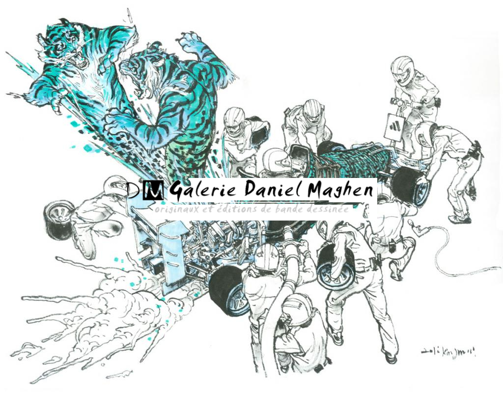 Illustration originale -publicité pour Adidas - Kim Jung Gi - Encre de Chine et encre de couleur sur papier - 4851