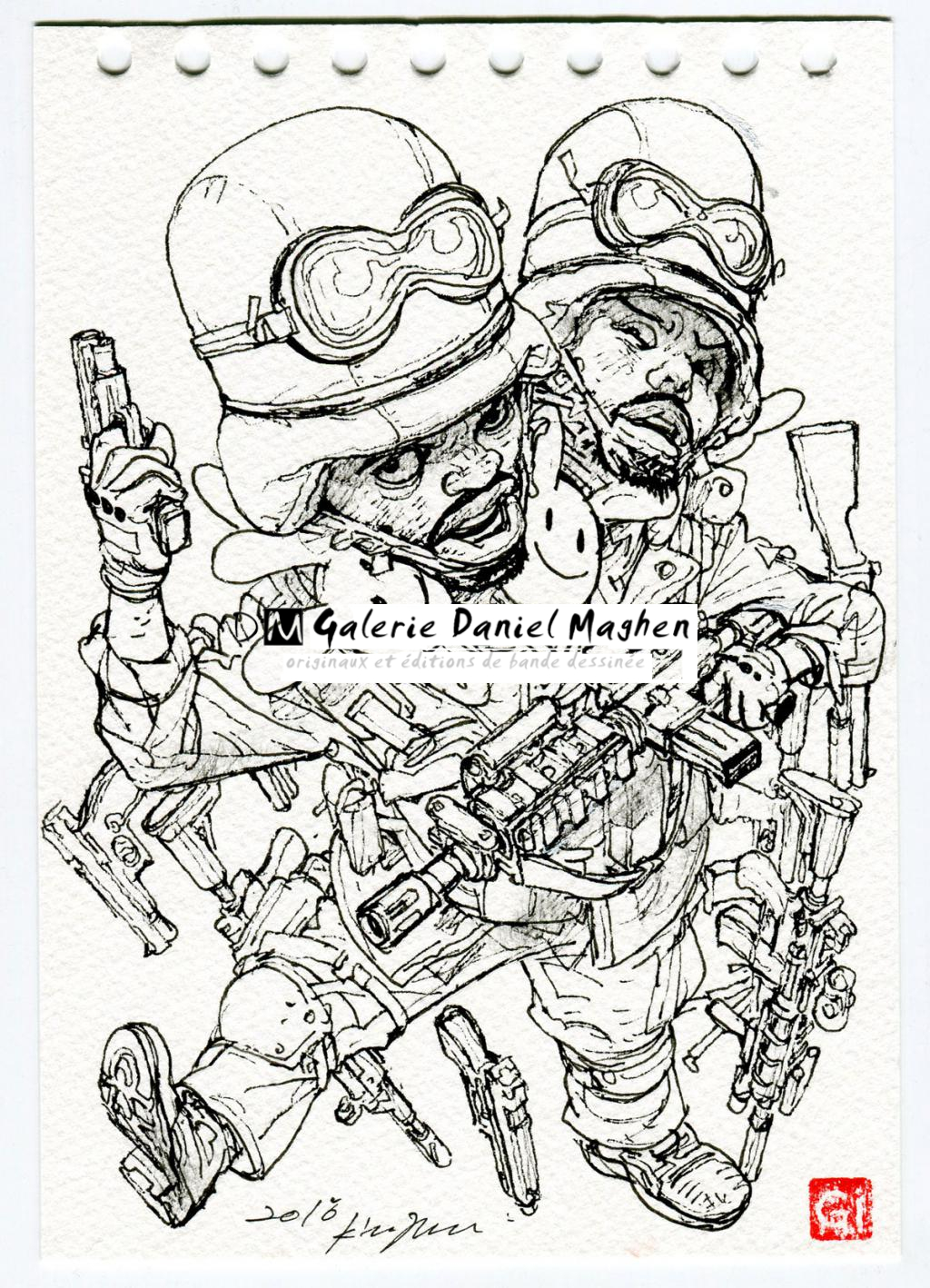 Illustration originale - Kim Jung Gi - Encre de Chine sur papier - 4803