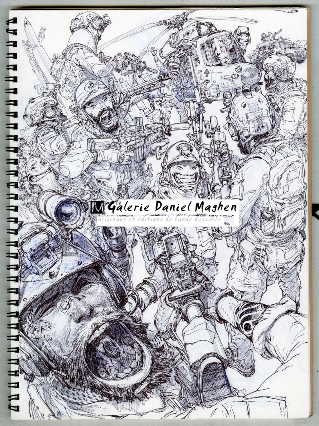 Illustration originale - Kim Jung Gi - Encre de Chine sur papier - 4779