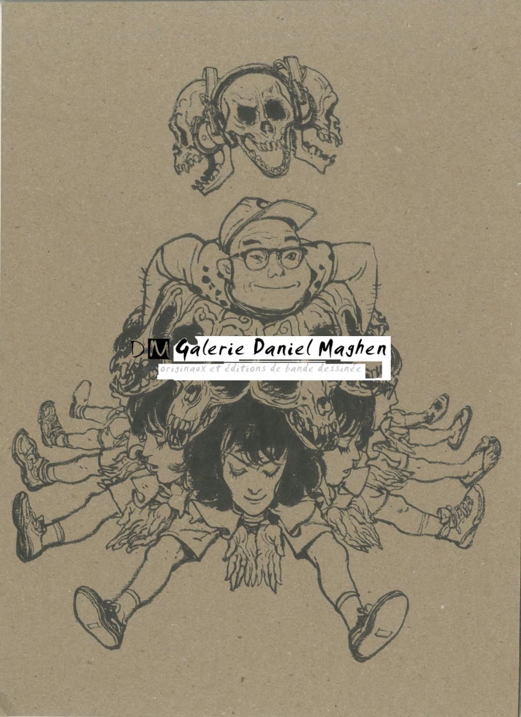 Illustration originale - Kim Jung Gi - Encre de Chine sur carton - 4780