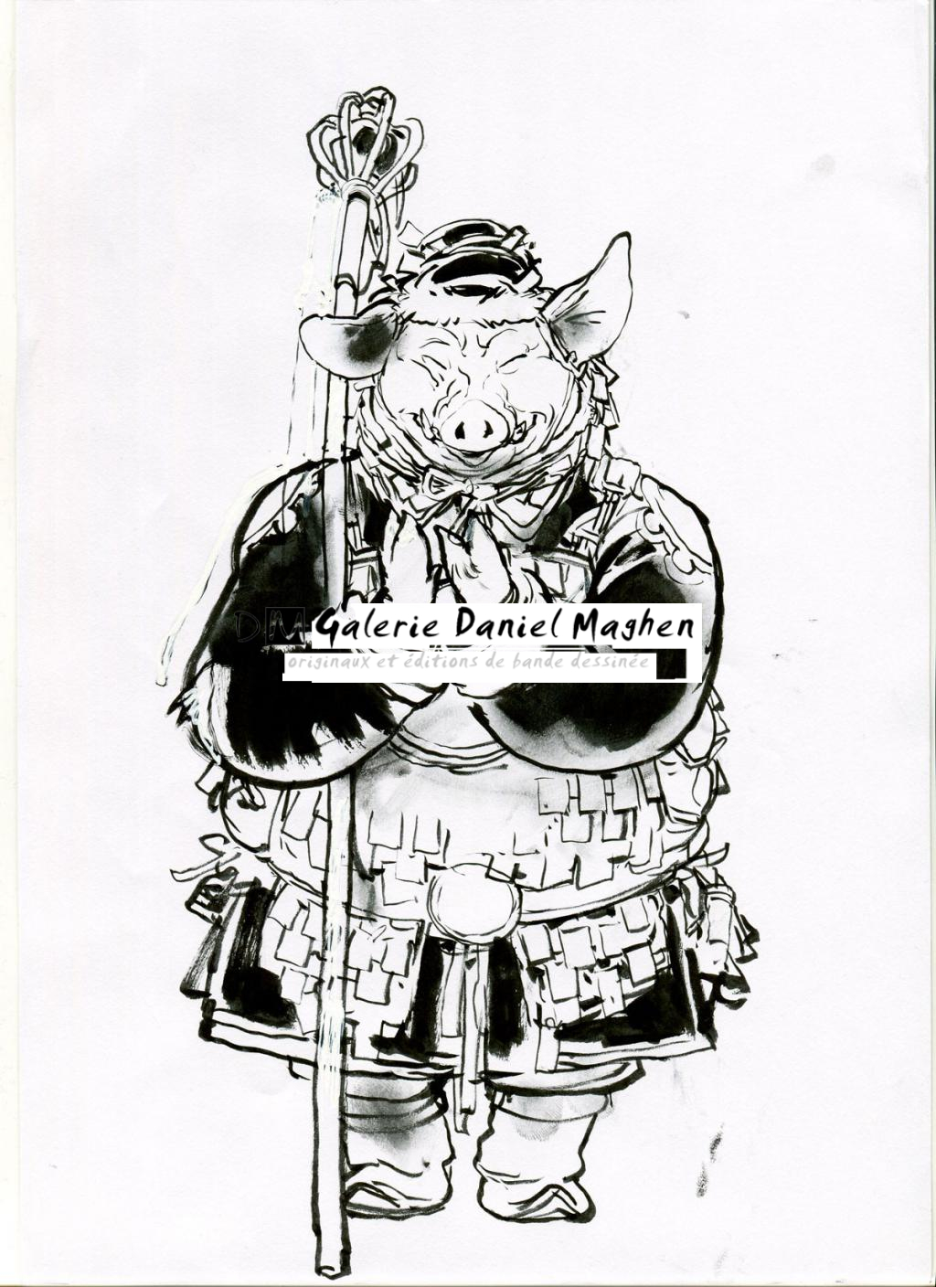 Illustration originale - Kim Jung Gi - Encre de Chine sur papier - 4782