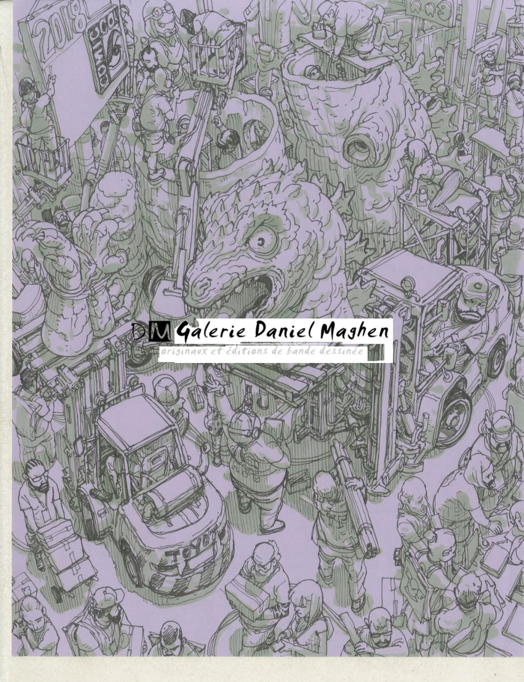 Illustration originale - Kim Jung Gi - Encre de Chine et encre de couleur sur papier - 4698