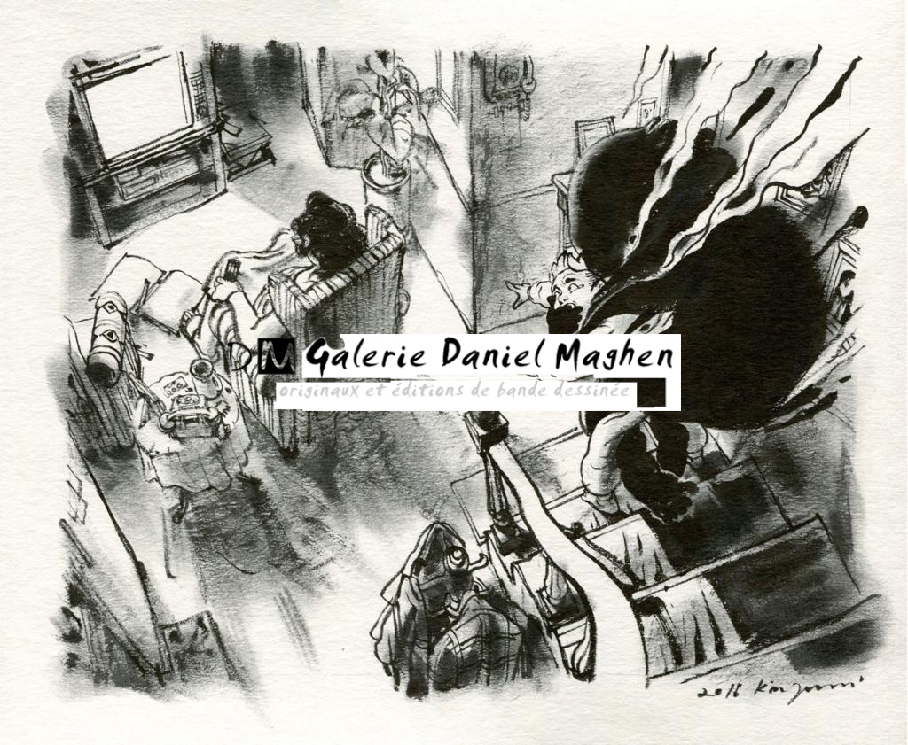 Illustration originale - Kim Jung Gi - Encre de Chine sur papier - 4784