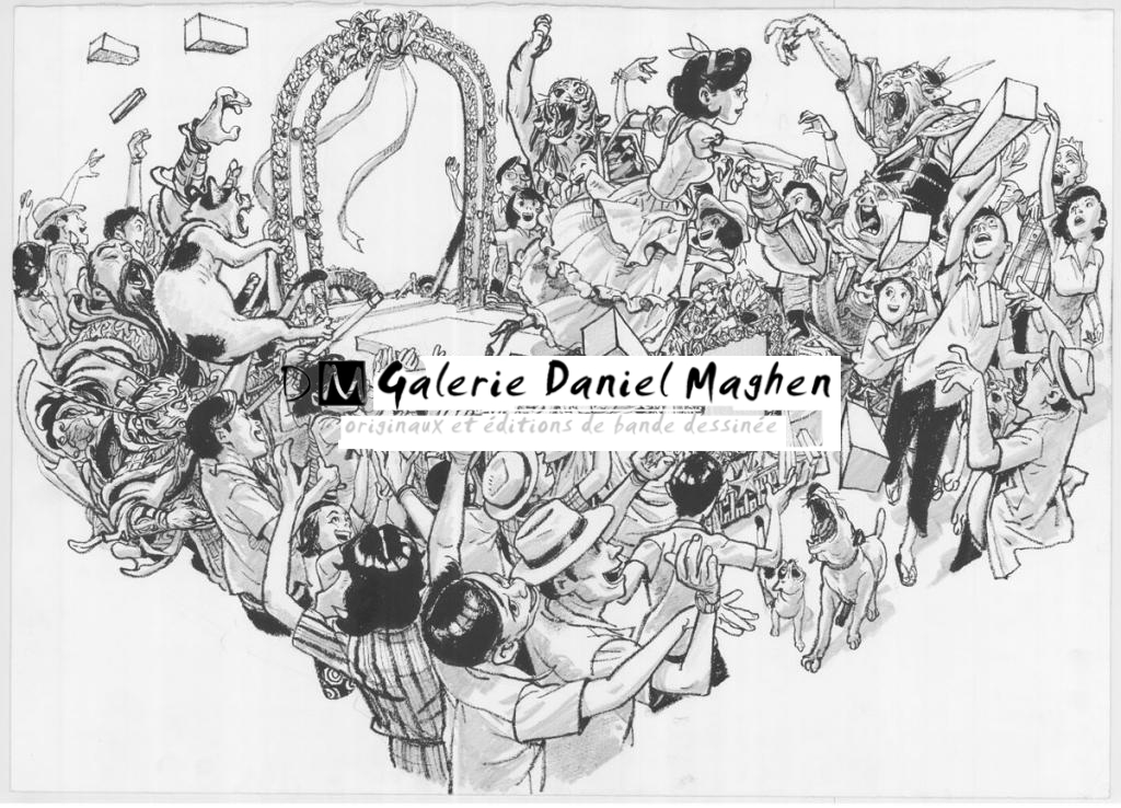 Illustration originale réalisée pour la ville de Penang en Malaysie - Kim Jung Gi - Encre de Chine sur papier - 4785