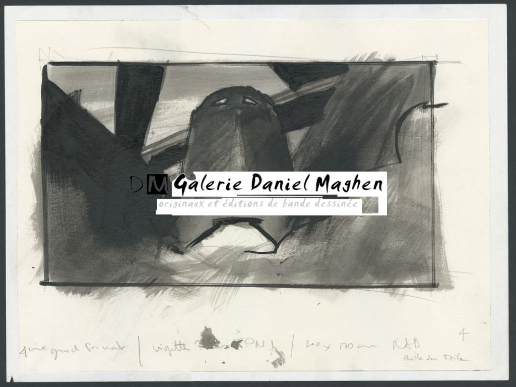 Illustration originale réalisée en 2016 pour le film de Bong Joon-Ho - Jean-Marc Rochette - Encre de Chine sur papier - 5645