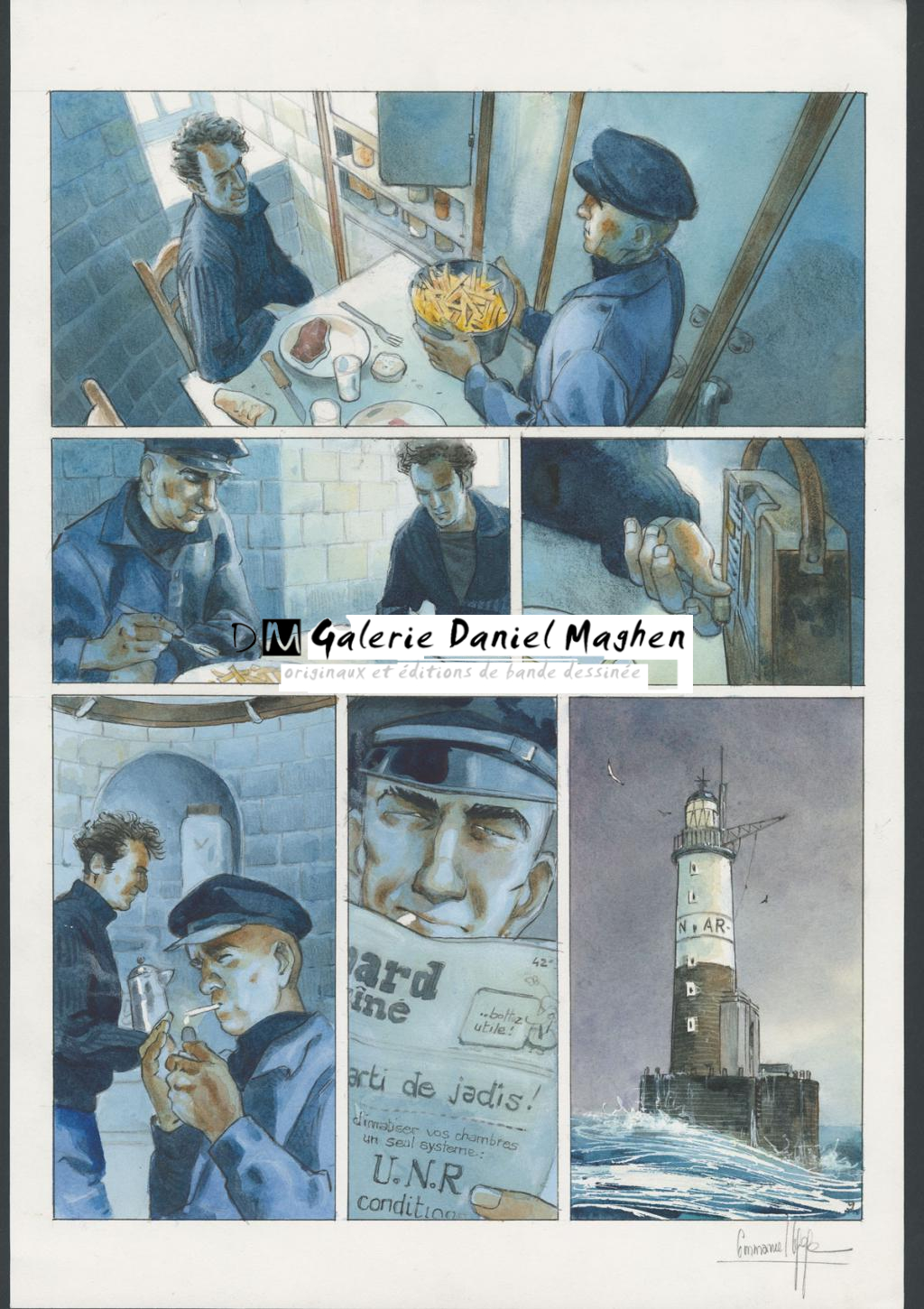 Planche originale 
n°09 - Emmanuel Lepage - Encre de Chine et aquarelle sur papier - 4667