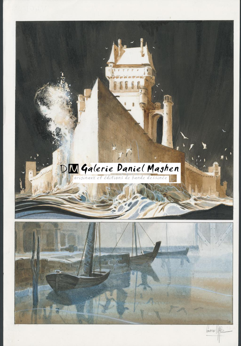 Planche originale
n°15 - Emmanuel Lepage - Encre de Chine et aquarelle sur papier - 4870