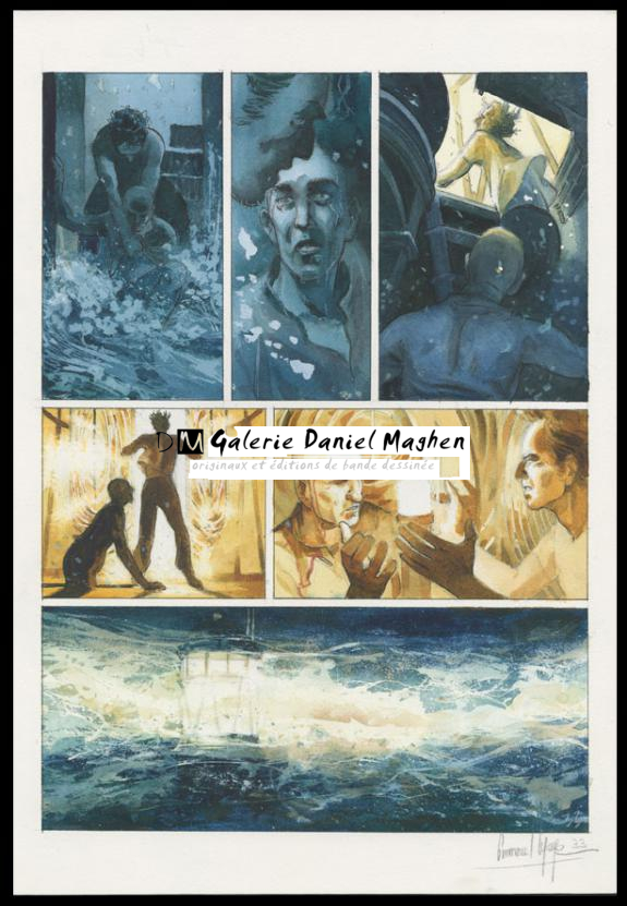 Planche originale n°33 - Emmanuel Lepage - Encre de Chine et aquarelle sur papier - 4669