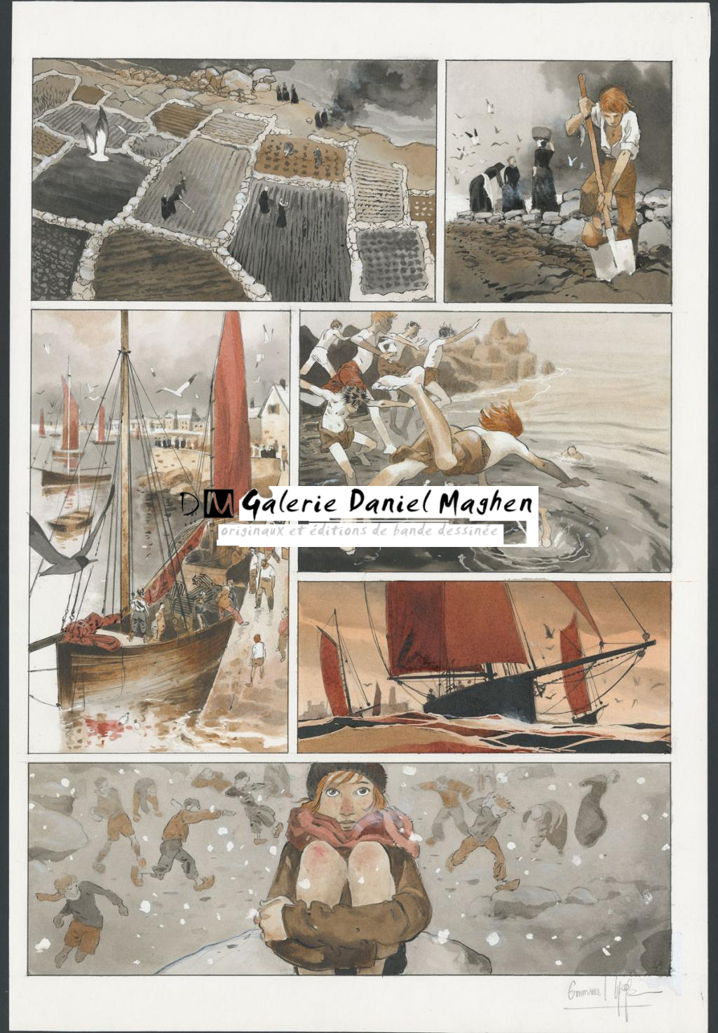 Planche originale
n°43 - Emmanuel Lepage - Encre de Chine et aquarelle sur papier - 4871