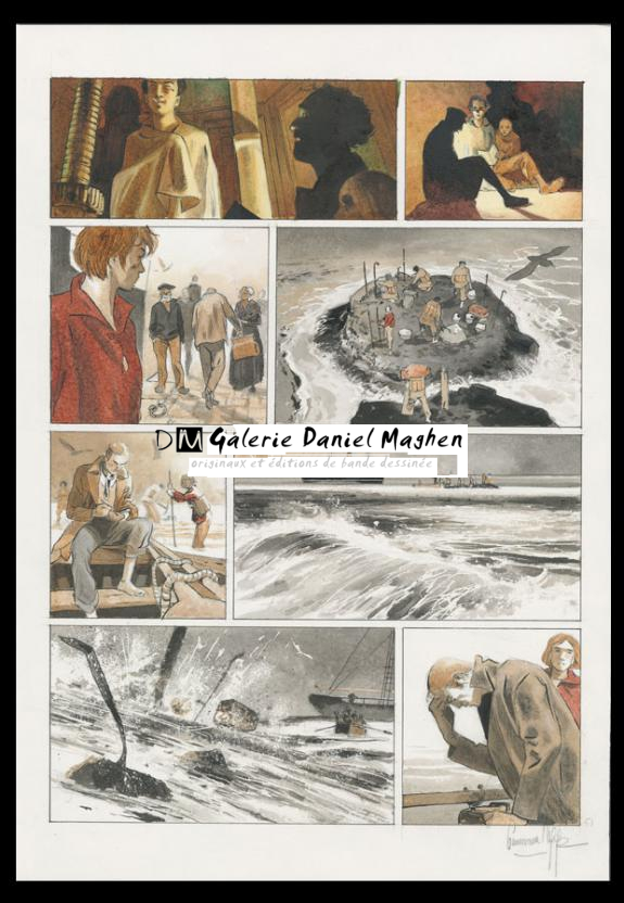 Planche originale n°61 - Emmanuel Lepage - Encre de Chine et aquarelle sur papier - 4676