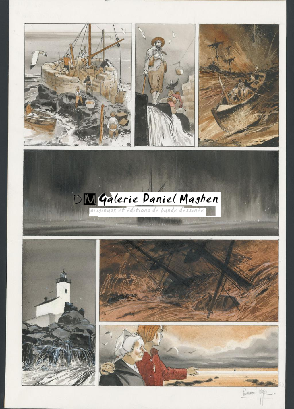 Planche originale
n°64 - Emmanuel Lepage - Encre de Chine et aquarelle sur papier - 4678