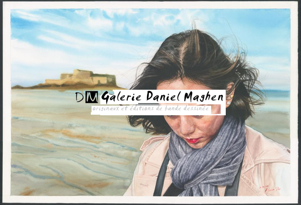 Illustration originale réalisée en 2019, Saint-Malo - Hyun Jin Kim - Aquarelle sur papier - 4861