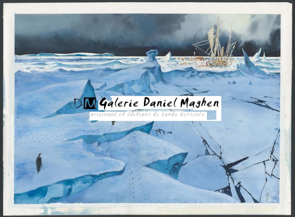 Illustration originale - Emmanuel Lepage - Encre de Chine et aquarelle sur papier - 4682