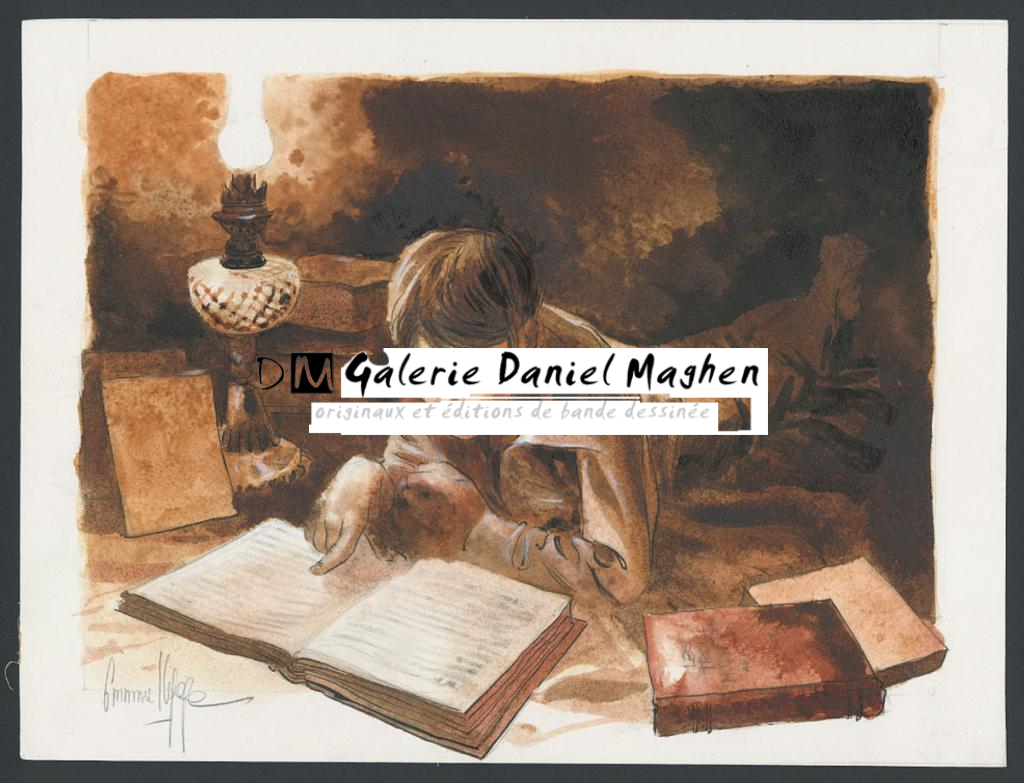 Illustration originale - Emmanuel Lepage - Encre de Chine et aquarelle sur papier - 4684