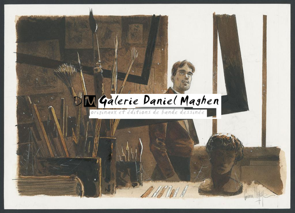 Illustration originale - Emmanuel Lepage - Encre de Chine et aquarelle sur papier - 4686